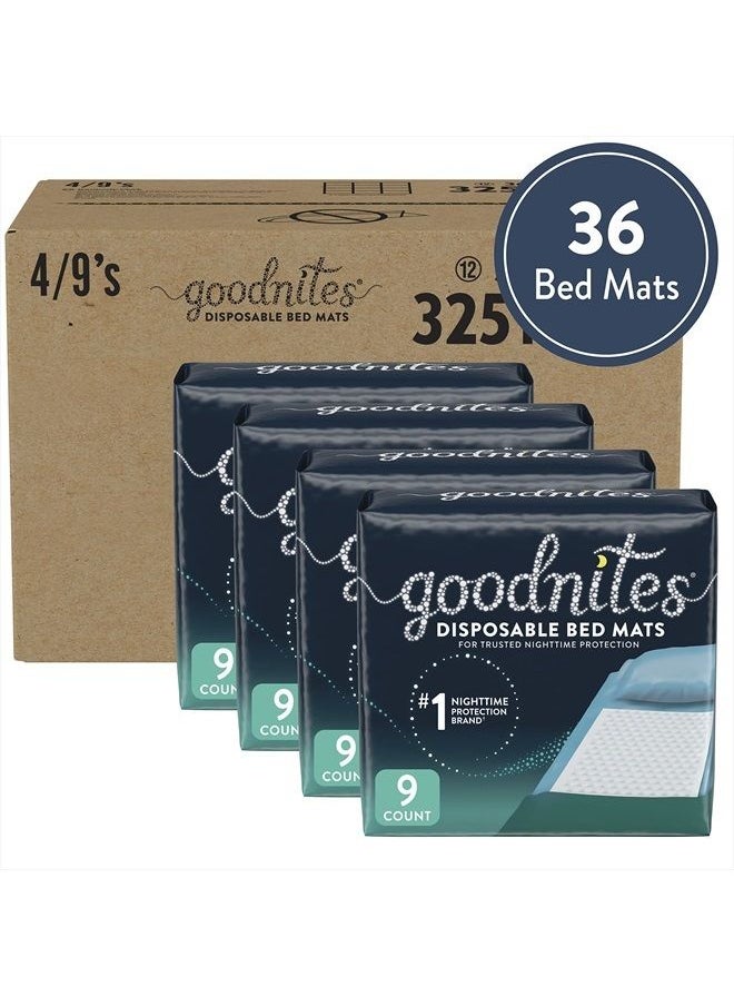 GoodNites Goodnites Disposable Bed Mats for Bedwetting, 2.4 x 2.8 ft, 36 Ct (4 Packs of 9)  - Image 2