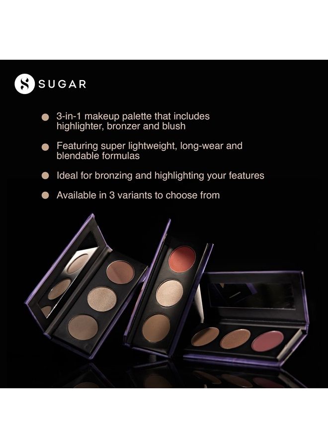 SUGAR Cosmetics باليت الوجه سكر كوزمتيكس كونتور دي فورس 01 قمة خفيفة - Image 3