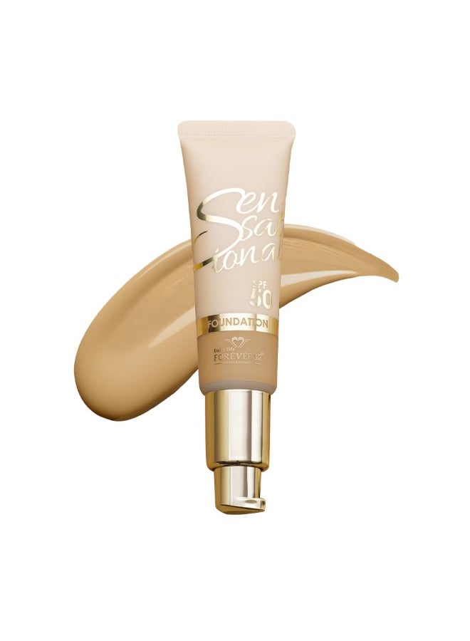 Daily Life Forever52 Sensational SPF 50+ Foundation (Icon-08,30ml)| Enriched with Hyalorinic Acid and Niacinamide|Long-lasting Hydrating, Smooth Finish - Image 1