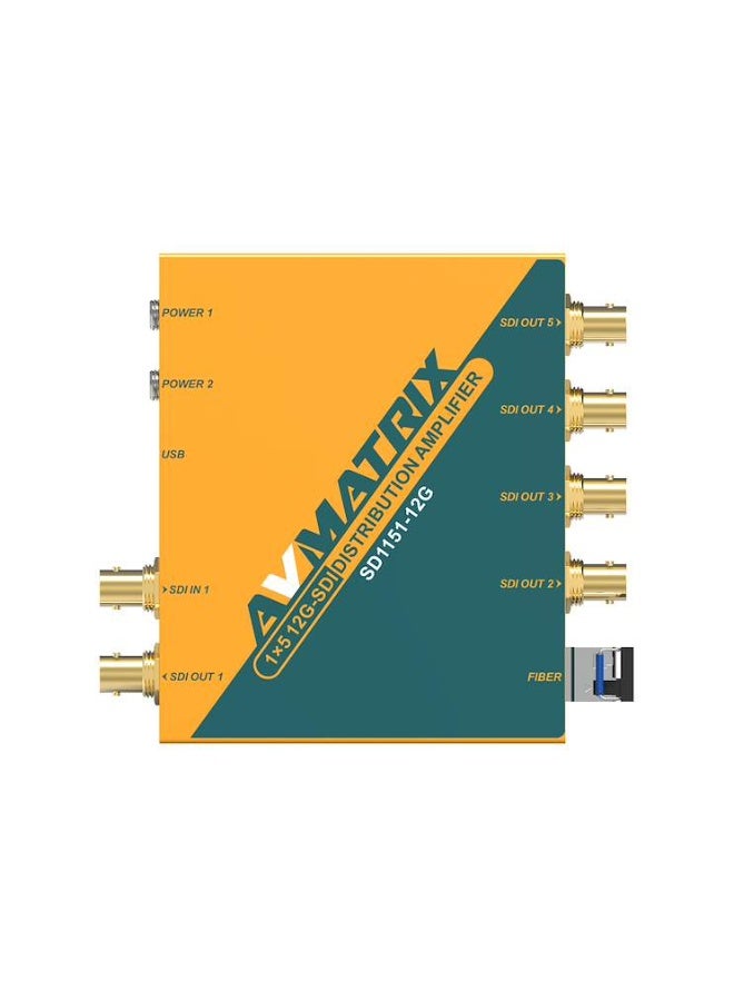 AVMATRIX SD1151-12G 1x5 12G-SDI Distribution Amplifier - Image 1