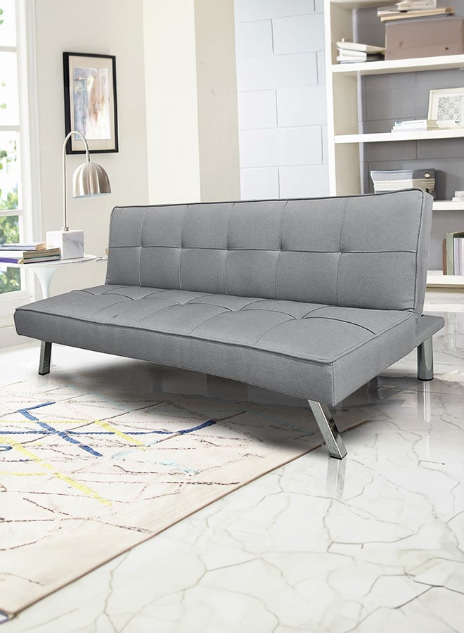 In-House Sandi | 3-Seater Sofabed 2 In 1 Upholstered In Linen 30x177x35 cm- Light Grey - Image 1