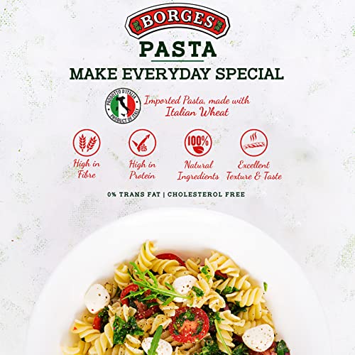 Borges High Protein, fiber, Trans Fat Free and Cholesterol Free Whole Wheat Fusilli Pasta (500 grams) - Image 3
