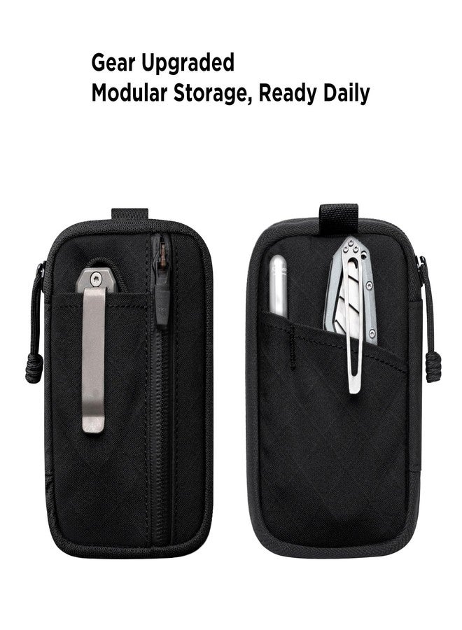 ALPAKA HUB Pouch Pro EDC Organizer - Small Tool Pouch for Electronics, Cables with YKK Zipper, Daily Use and Travel - Black Axogrid 300D Weatherproof UV Resistant Fabric - Image 3