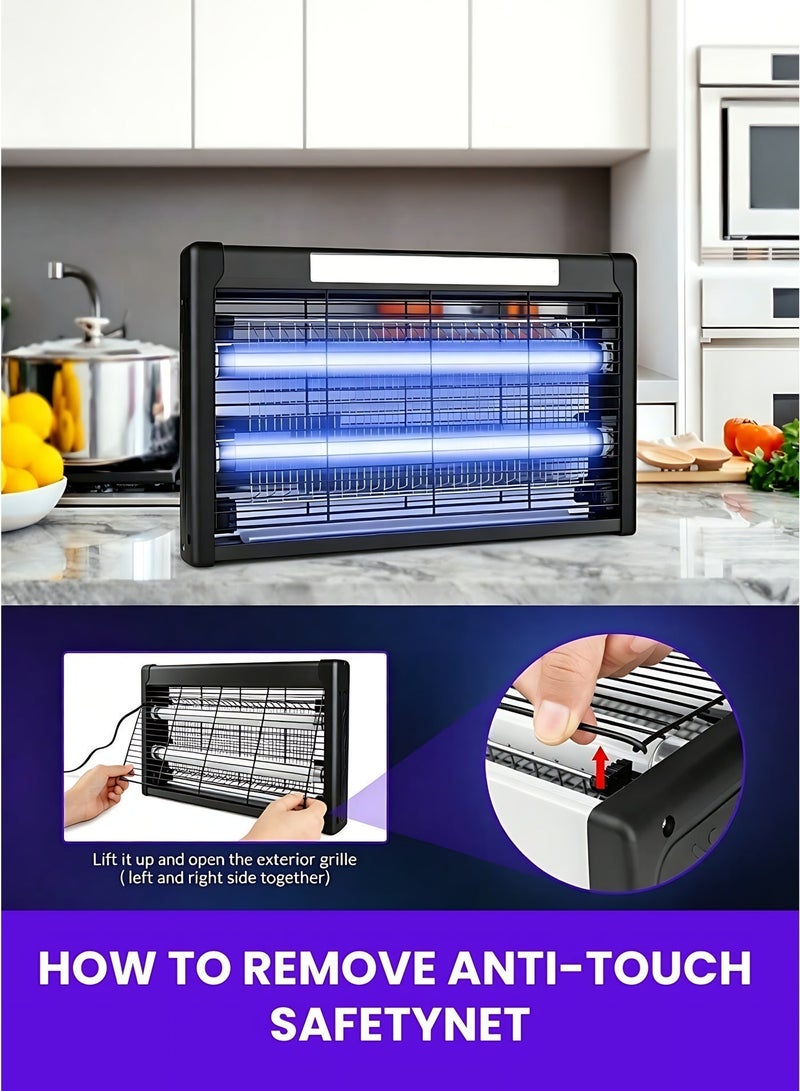 Electric Bug Zapper Indoor & Outdoor High-Voltage Mosquito & Fly Killer with UV Light Attraction Low Noise, Odor-Free Insect Trap for Home, Kitchen, Majlis, Office & Restaurant - Image 5
