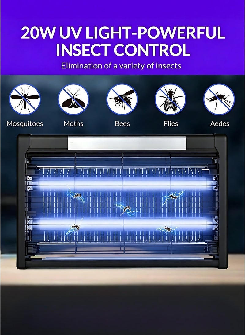 Electric Bug Zapper Indoor & Outdoor High-Voltage Mosquito & Fly Killer with UV Light Attraction Low Noise, Odor-Free Insect Trap for Home, Kitchen, Office & Restaurant - Image 4