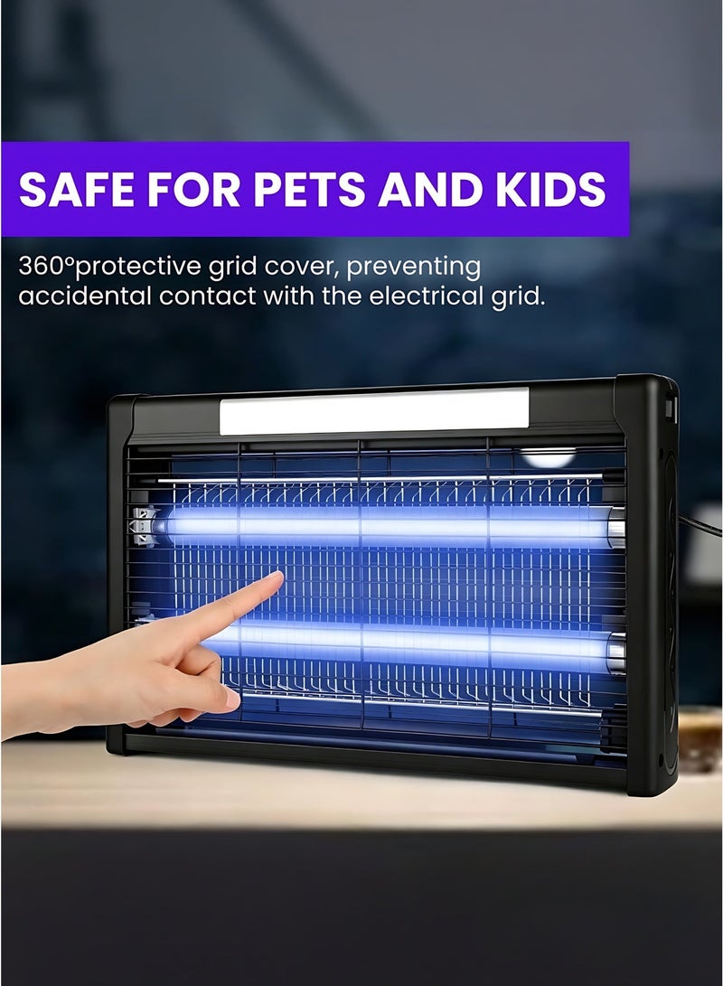 Electric Bug Zapper Indoor & Outdoor High-Voltage Mosquito & Fly Killer with UV Light Attraction Low Noise, Odor-Free Insect Trap for Home, Kitchen, Office & Restaurant - Image 3