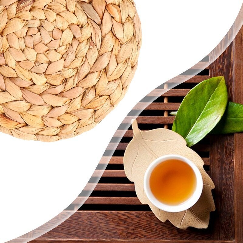 زخرفة حائط مستديرة من عشب القرع البوهيمي والروطان، ديكور حائط لغرفة المعيشة في أماكن الإقامة السياحية، تعليقات حائط تزيينية، زخرفة حائط الحلبة، 30 سم، 9 قطع - Image 4