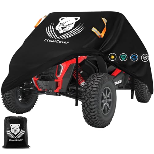 ClawsCover UTV Cover 2 Seater Waterproof Outdoor,Side by Side ATV Covers,Durable Anti-UV All Weather Protection, Compatible with Polaris Ranger General Can-am Defender Pioneer SXS Kawasaki Storage,126"x70"x75" - Image 1