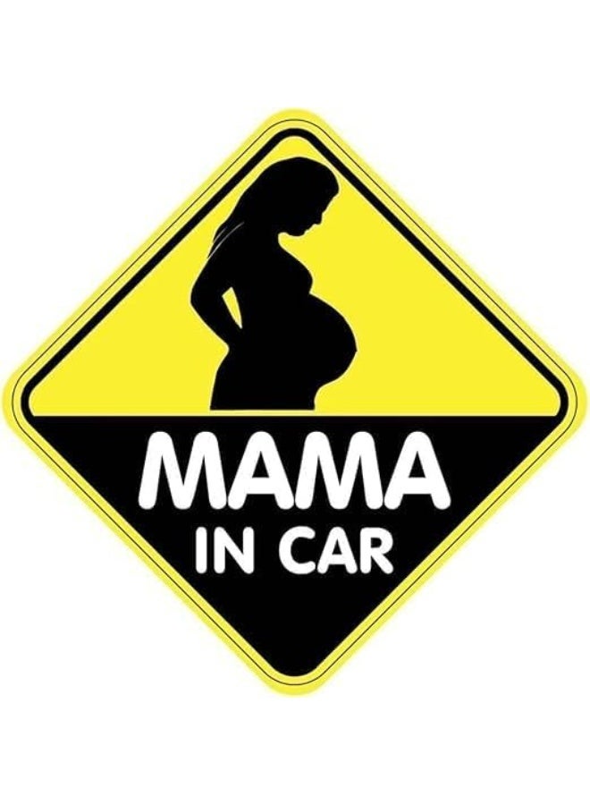 ARS Mama on Board Sign Sticker | Funny Decal for Car Bumpers | By Spoil Your Wall | Size: 11.5x 13.3cm - Image 1