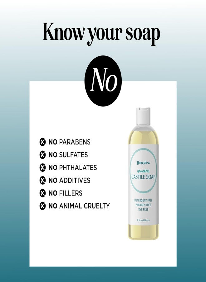 Maple Holistics Castile Soap Liquid Unscented Cleanser - Liquid Castile Soap for Dry Sensitive Skin Care Routine and All Purpose Cleaner with Hydrating Glycerin for Hair and Skin - Hair Face and Body Soap Liquid - Image 3