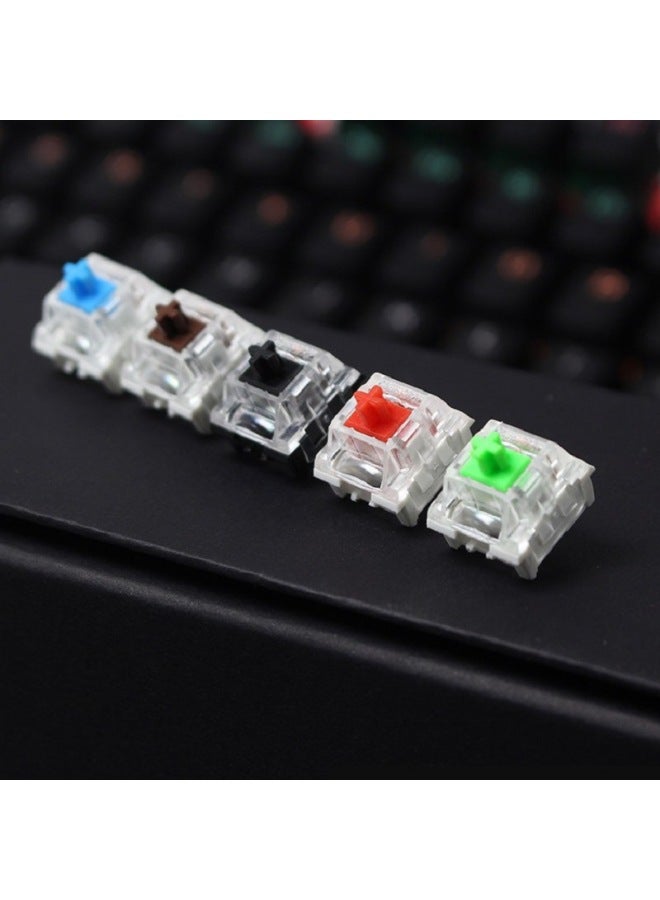 Guetech Mechanical Keyboard Switches Hot Swappable Dustproof Blue Black Red Gold Purple Green White Grey Wood Silent Switches-Color:high Special Purple Axis - Image 2