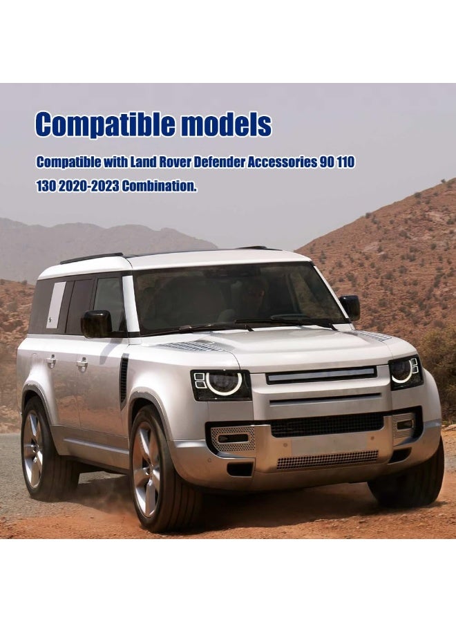 متوافق مع اكسسوارات لاند روفر ديفندر 2020-2023 علبة منظم وحدة التحكم المركزية لدافيندر 90 110 130 صندوق تخزين داخلي مع رف النظارات / موقف الهاتف (منظم تغيير التروس) - Image 4