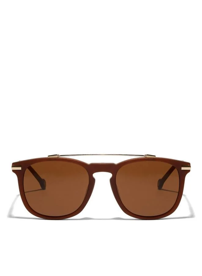 30Sundays CHALLENGER Men Brown Sunglasses - Frame Material: Metal + Acetate - Lens Color: Brown- Frame Color: Brown - Full Rim