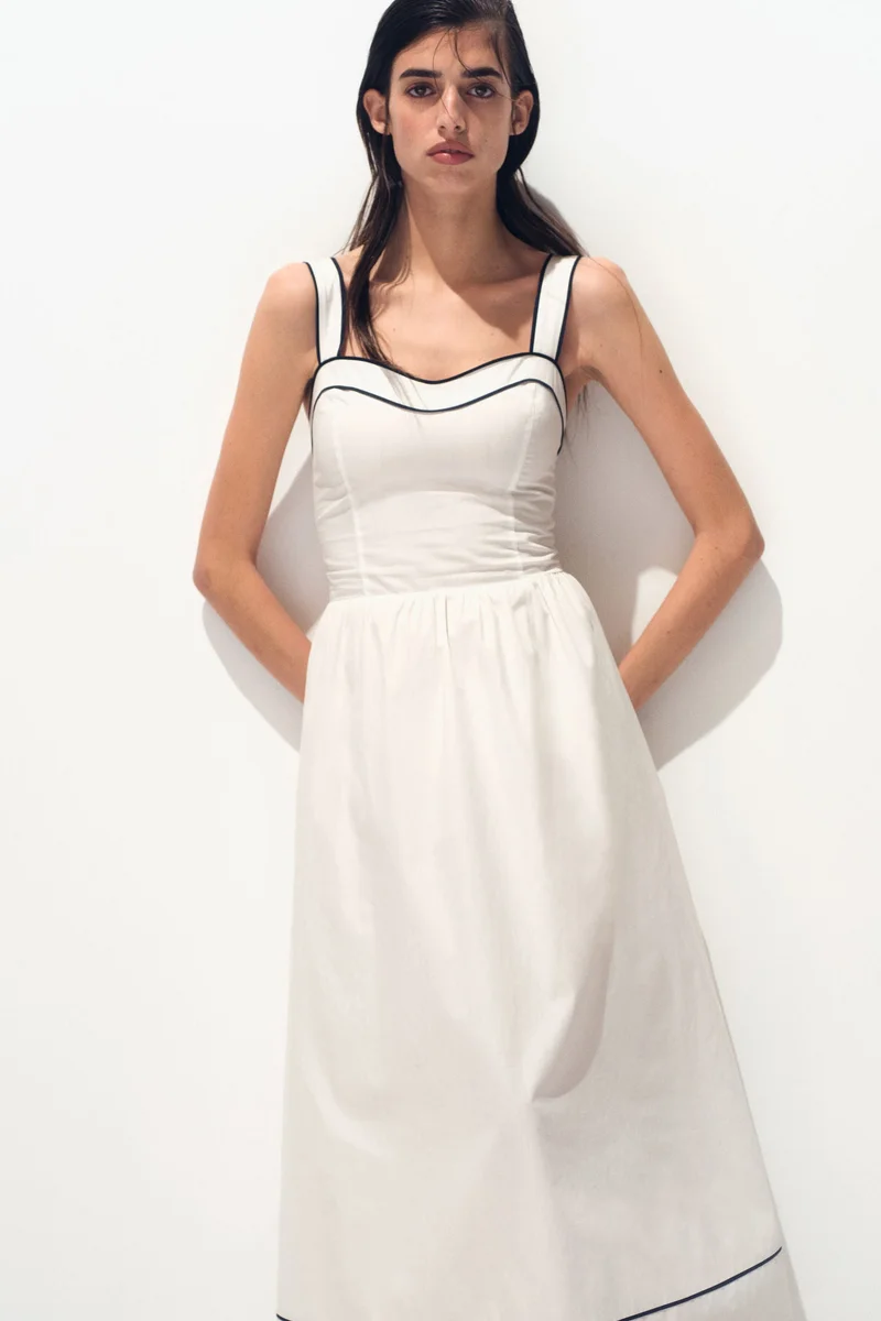 H&M  Flared-skirt cotton dress for Women | Best Price UAE