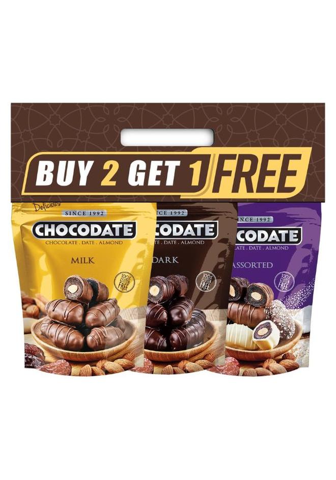 Chocodate Exclusive Real Milk Dark Assorted Pouch 80g