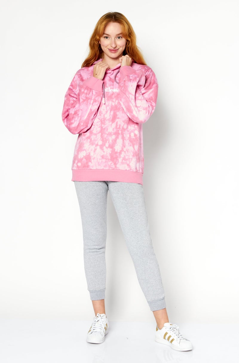 Ellesse Women Sportswear Fit Long Sleeve Hooded Sweater, Pink - Image 4