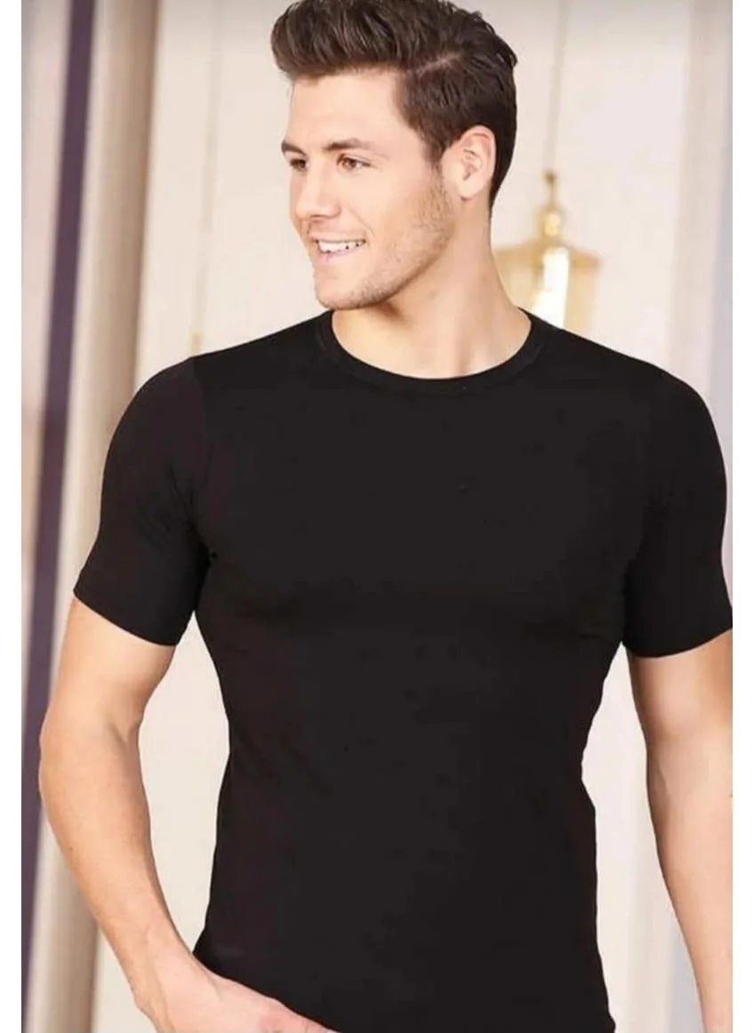 بيراك 1024 Men's Elastane Zero Collar Short Sleeve Singlet