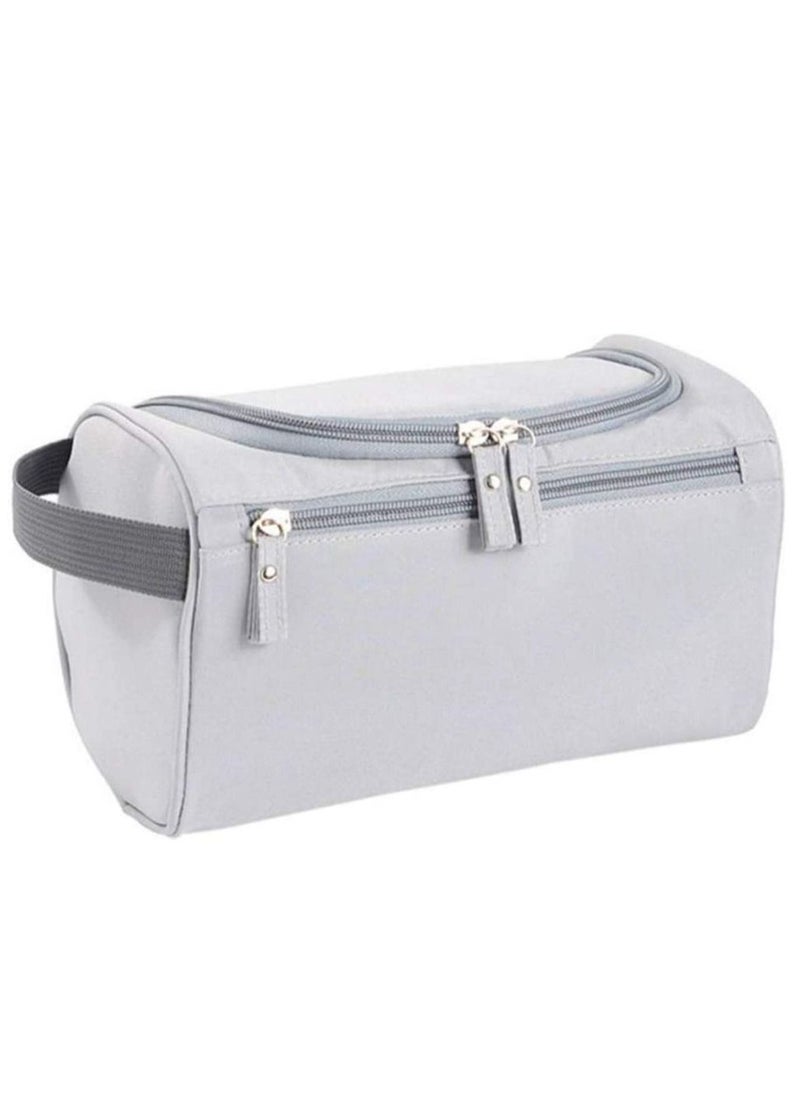 Rubik Toiletry Bag with Hanging Hook, Toiletries Kit Organizer for Travel Accessories, Makeup, Shampoo, Cosmetic, Personal Items, Bathroom Storage for Men Women - Grey  - Image 1
