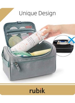 Toiletry Bag with Hanging Hook, Toiletries Kit Organizer for Travel Accessories, Makeup, Shampoo, Cosmetic, Personal Items, Bathroom Storage for Men Women - Grey - pzsku/Z56FC9A20B82599142895Z/45/_/1684920370/984e8a4a-da8d-4608-8024-c6e47c741ee7