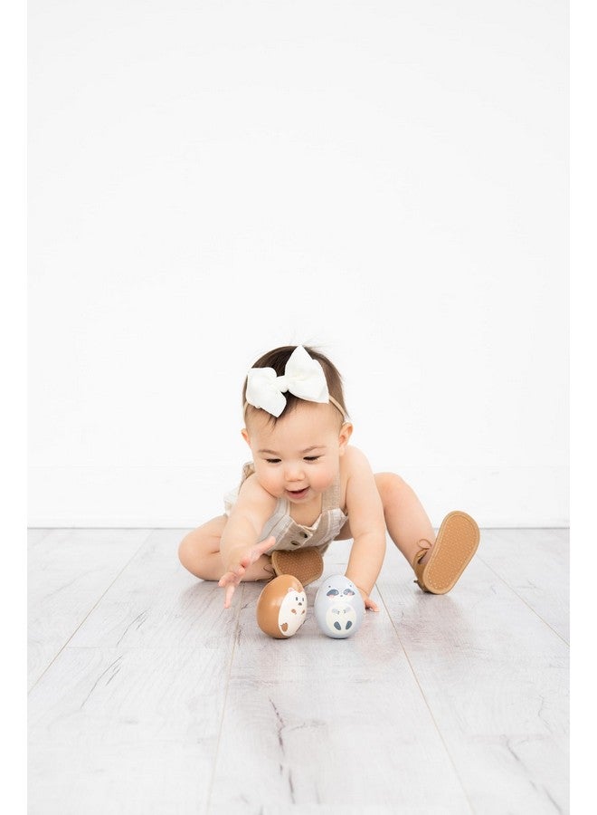 Pearhead Wooden Wobble Toy Set - Baby Tummy Time Montessori Toys, for Babies 6+ Months, Wobblers for Learning & Development - Image 4