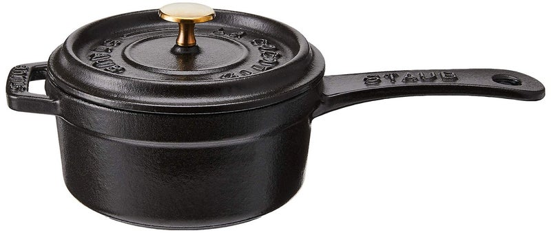 Staub Cast Iron 0.25-qt Mini Saucepan - Matte Black, Made in France - Image 4