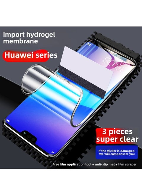 For Huawei Nova3 Phone Film Nova3i Tempered TPU Film Nova3e Full Screen Nove HD Note-Colour:Imported Hydrogel Soft Film [super Clear Without White Edges] Free Film Artifact♦3 Slices♦Damage Compensation Guaranteed-Size:For Huawei Nova 3i