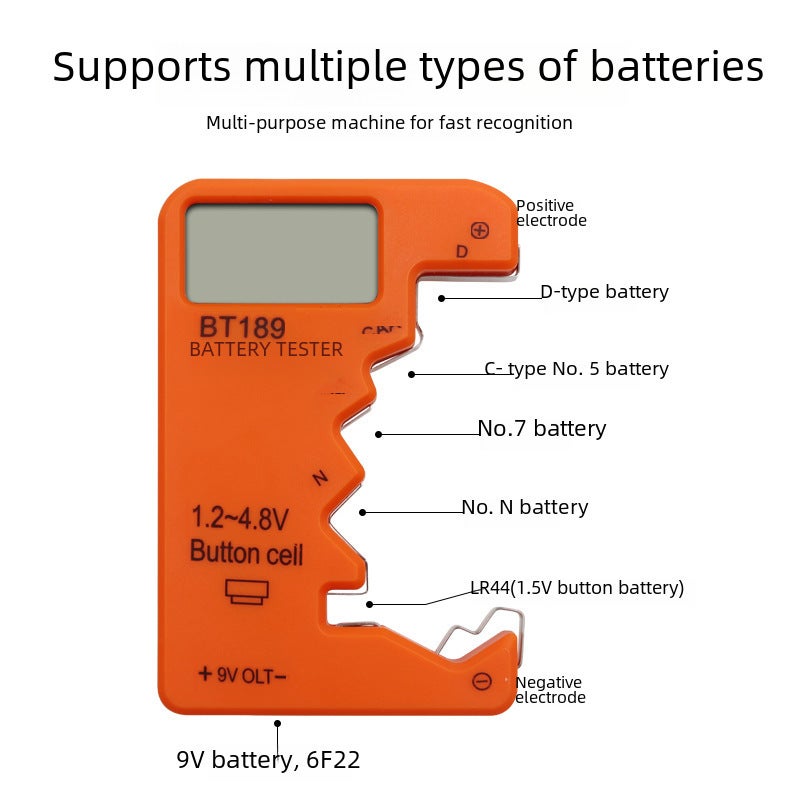 Battery Tester: LCD Display, Accurate Capacity & Voltage Measurement - Portable & Durable Battery Tester for Car, Portable Devices & General Use - Image 3