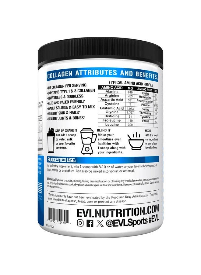 Evlution Nutrition Collagen Peptides Powder, Premium Hydrolyzed Collagen to Support Healthy Skin, Hair, Bones, Joints, Nails & More (30 Servings) - Image 4