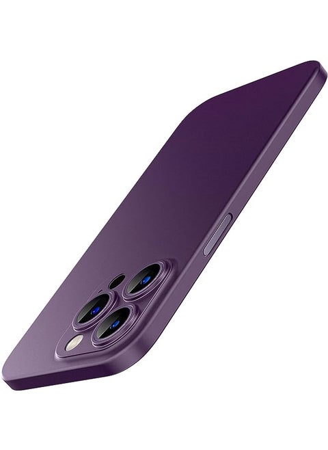 Ultra Slim (0.35mm Thin) Case for iPhone 14 Pro Max 6.7-Inch, Camera Lens Cover Full Protection, Lightweight Matte Finish PP Hard Minimalist Case, Support Wireless Charging (Deep Purple)