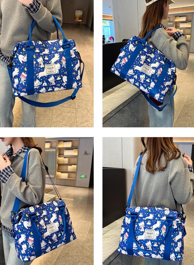 NWLR Travel Duffle Bag Weekender Overnight Bag Gym Tote Bag with Wet Pocket for Women Girls Workout Duffel Bag Water Resistant, Rainbow Cats, Trolley Sleeve Bag With Dry and Wet Separated Pocket - Image 2