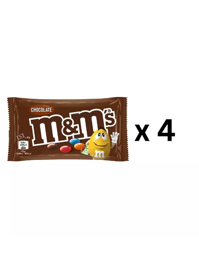 M&M'S M&MÃƒÂ¢Ã¢â€šÂ¬Ã¢â€žÂ¢s Assorted Chocolate 4 x 45 gm, Pack of 4 - Image 1