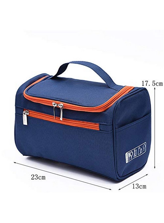 LAFILLETTE Hanging Travel Makeup Pouch/Shaving Grooming Dopp Kit/Makeup Organizer Cosmetic Case/Household Bathroom Storage Pack for Business and Vacation(Blue) - Image 3