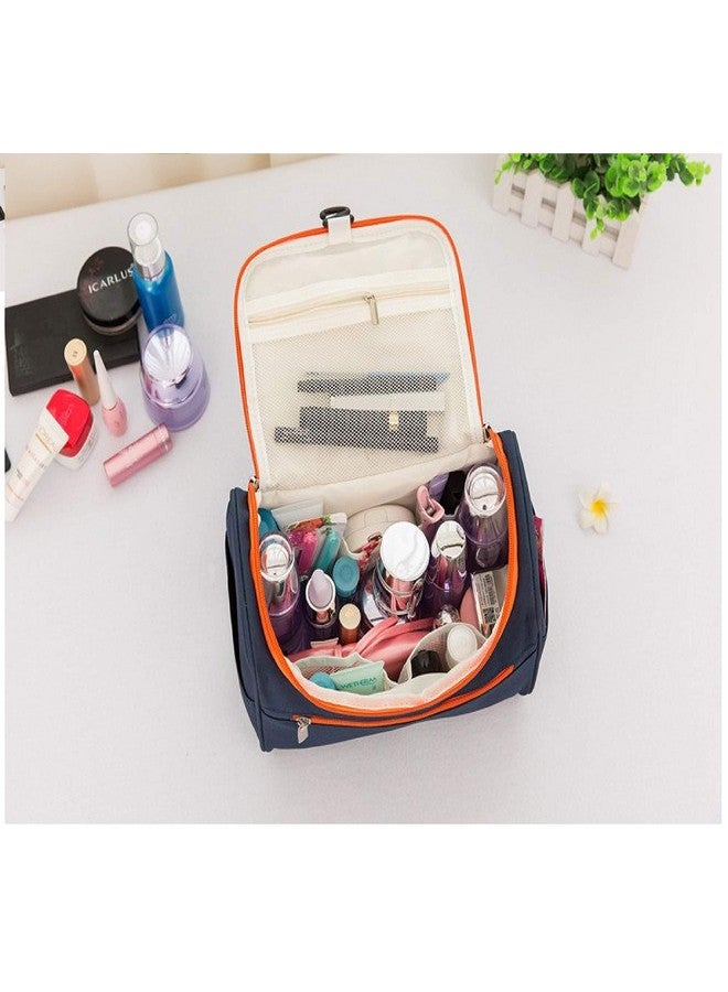LAFILLETTE Hanging Travel Makeup Pouch/Shaving Grooming Dopp Kit/Makeup Organizer Cosmetic Case/Household Bathroom Storage Pack for Business and Vacation(Blue) - Image 4