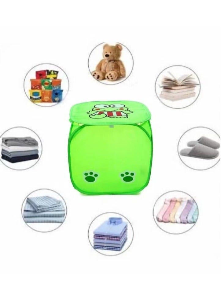 سلة تنظيم متعددة الوظائف قابلة للطي للعب والغسيل - اخضر - Image 2