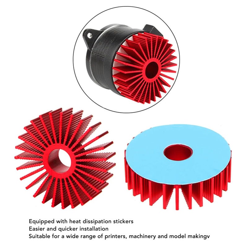 3D Printer Stepper Motor Heatsink 36mm Round Aluminum Heat Sink 3Pcs Set - Image 3