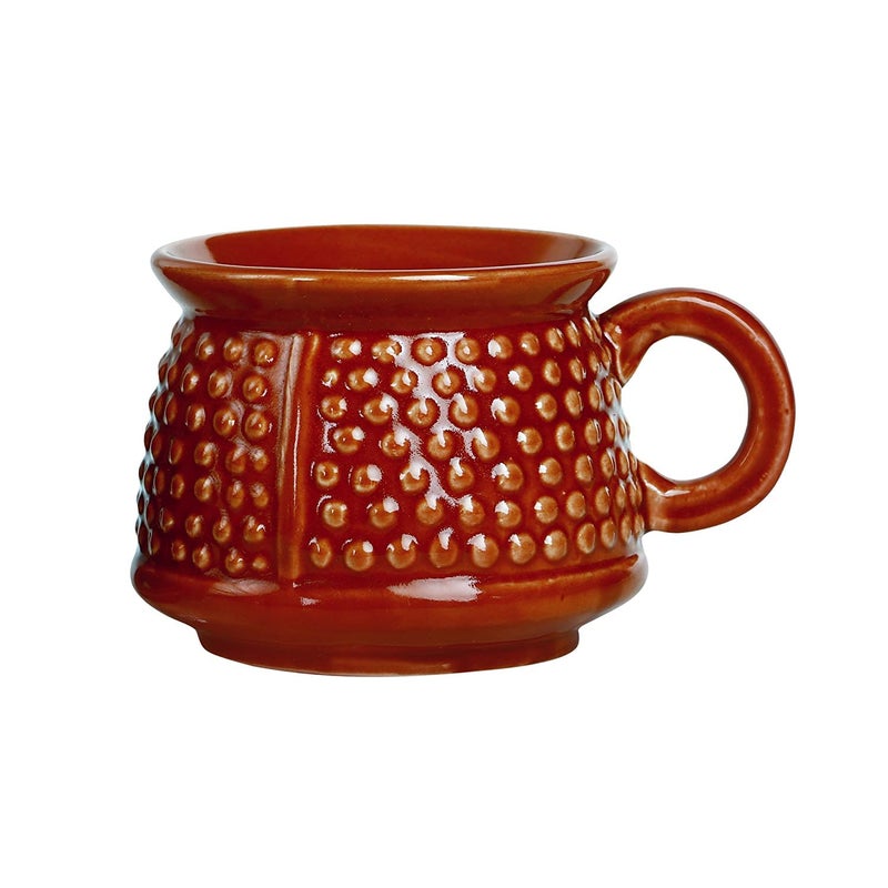 Caffeine Ceramic Handmade Brown Bubble Tea Cups (Set of 6) - Image 3