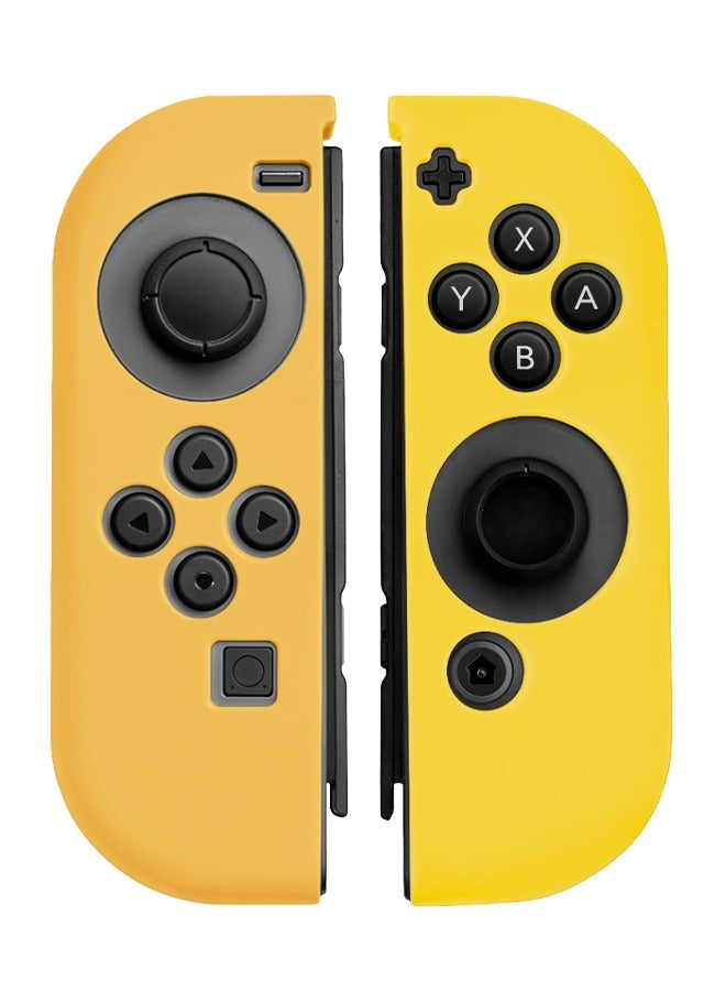 XForm Nintendo Switch/OLED Joy-Con Shell Case Colorful Left & Right Handle Protective Cover (Orange & Yellow) – Soft TPU Replacement Housing for Joy-Con Controllers - Image 1