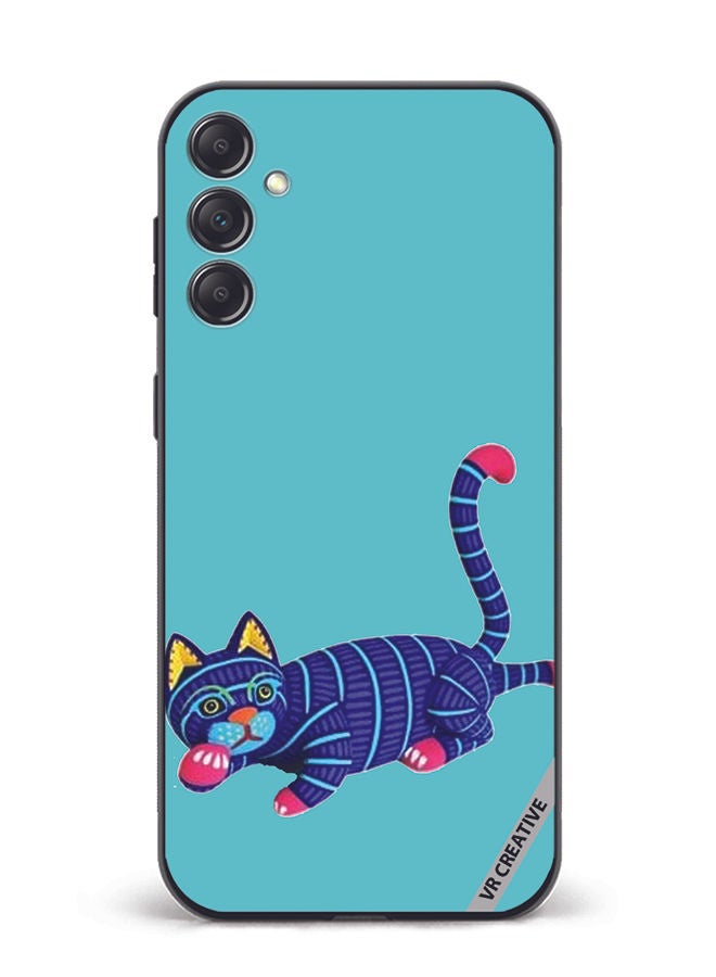VR CREATIVE Protective Case Cover For Samsung Galaxy A34 Cat Design Multicolour - Image 1