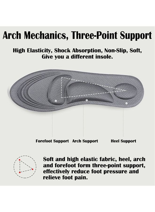 ZCM-HAPPY - 4 Pair Memory Foam Cushion Running Shoe Insoles - Image 1