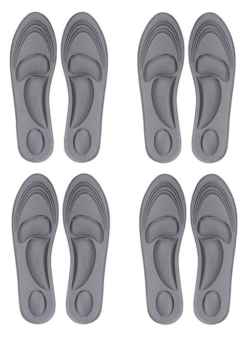 4 Pair Memory Foam Cushion Running Shoe Insoles