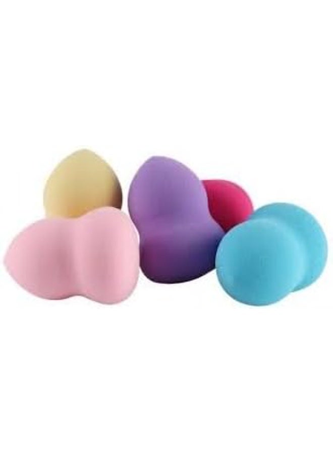 Makeup sponge set for wet and dry use. Blend foundation, cream, and powder, and seamlessly blend beauty products for a natural, even finish. 4-piece set. (Color may vary) - Image 5