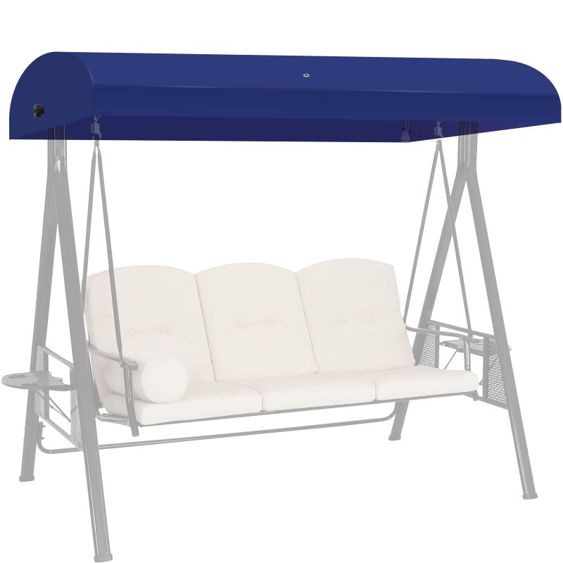 Mrsenloi Porch Swing Canopy Replacement Top, Swing Chair Canopy Replacement for GT Porch Swing Model GCS00229C (Blue) - Image 1