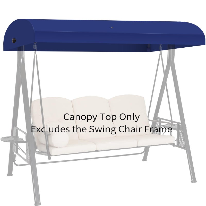 Mrsenloi Porch Swing Canopy Replacement Top, Swing Chair Canopy Replacement for GT Porch Swing Model GCS00229C (Blue) - Image 2