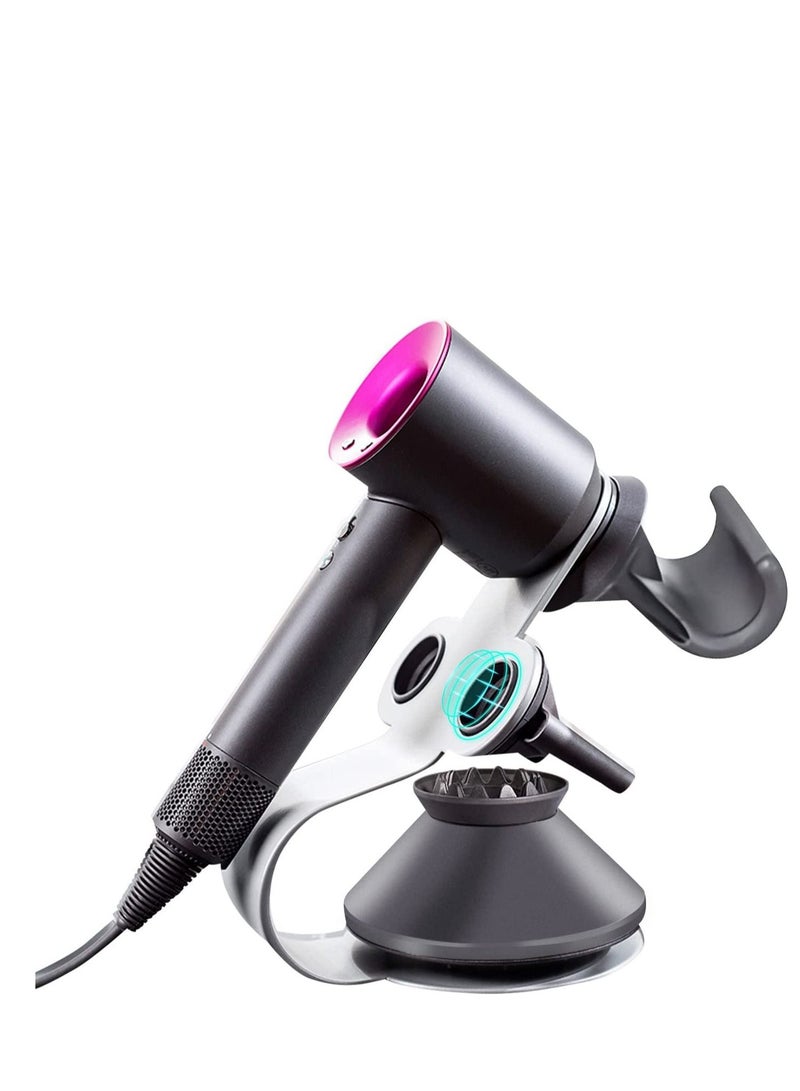 NIBEMINENT Hair Dryer Holder for Dyson Supersonic, Magnetic Aluminum Alloy Desktop Stand Dryer, Bracket Storage Rack Organizer Supersonic - Image 1