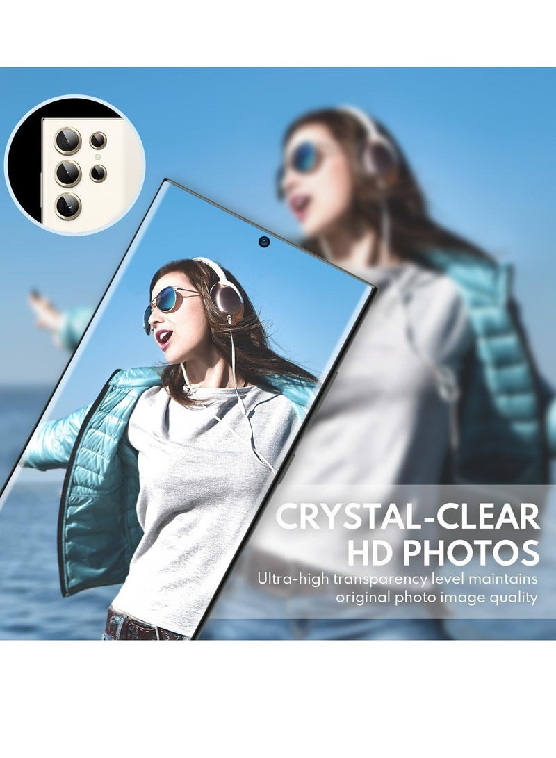 ELTRAZONE Camera Lens Protectors for Samsung Galaxy S24 Ultra 5G, Tempered Glass Full Coverage, Ultra HD Saver Shield Film, 9H Hardness, Anti-Scratch - Gold - Image 4