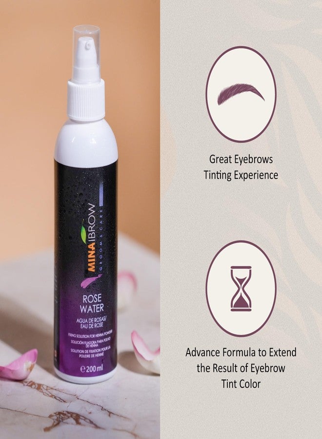 MinaiBrow Tint Kit (Dark brown) - Natural Spot Coloring Brow Tinting Powder with Rose water 200ml and Nourishing Oil 10ml - Image 4
