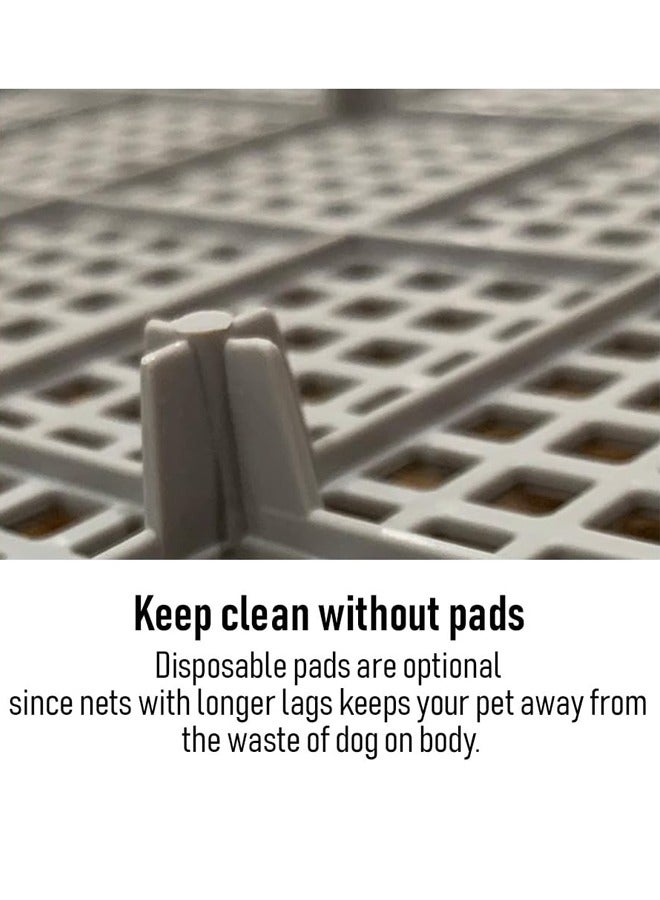 Generic Dog Potty Tray with Grid Portable Pet Litter Box Dog Training Toilet Puppy Pee Pad Holder Mesh Pad Tray Doggie Toilet Potty Trainer for Small Medium Large Dogs  - Image 4