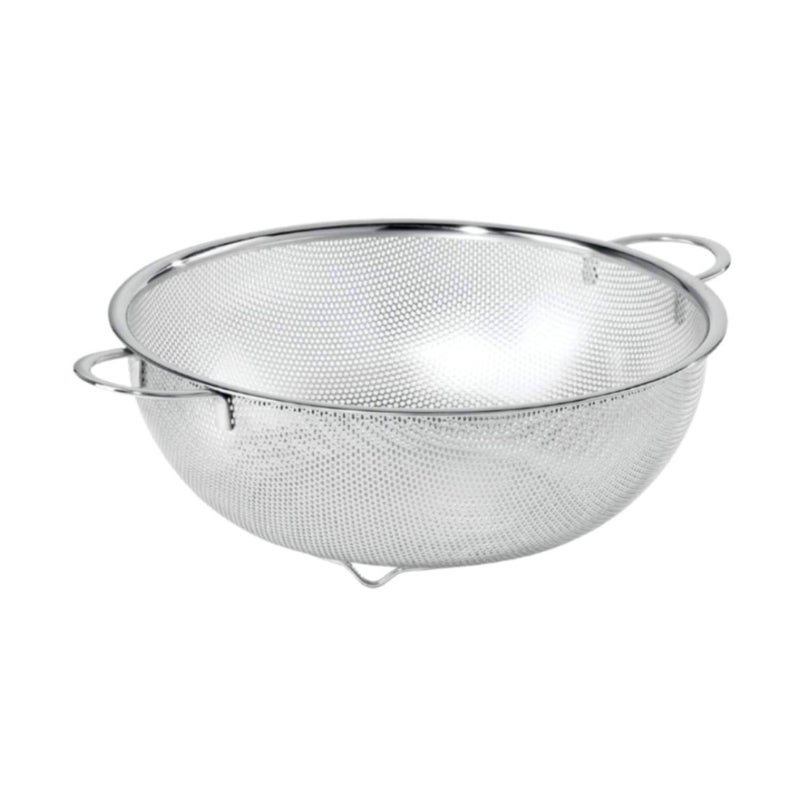 FRESHOME Multipurpose Stainless Steel Collander for Washing Rice Fruits Vegetables and Grains to Filter Easily in The Kitchen Bowl Large 31x10 Centimeter Silver31L x 15W x 9H centimeters - Image 1