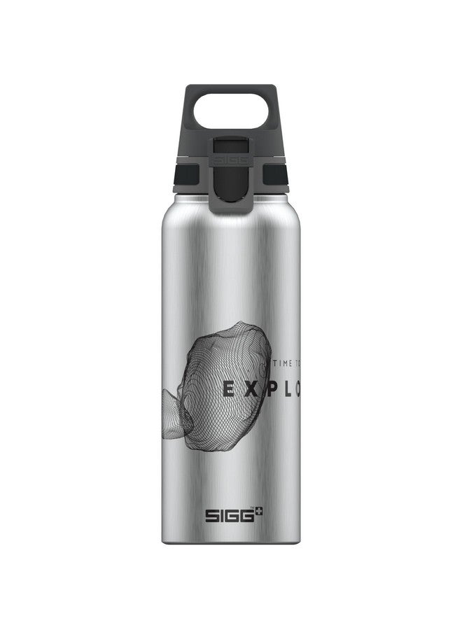 Sigg Aluminum Water Bottle Wmb Pathfinder Aluminium Climate Neutral Certified Leakproof Lightweight Bpa Free Black 34 Oz - Image 1