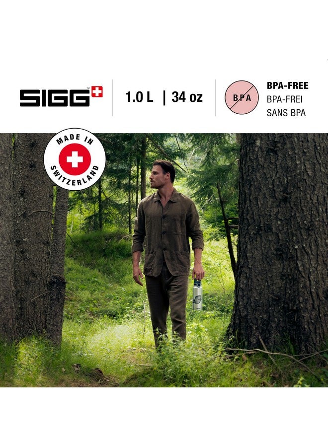 Sigg Aluminum Water Bottle Wmb Pathfinder Aluminium Climate Neutral Certified Leakproof Lightweight Bpa Free Black 34 Oz - Image 2